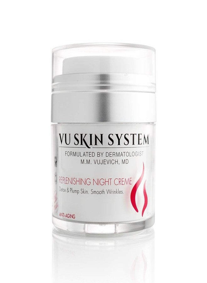 VU SKIN SYSTEM Replenishing Night Crème – Moisturizing Face Cream with Botanical Extracts, Hyaluronic Acid and Argan Oil to Moisturize, Hydrate and Soften Facial Skin - Image 3